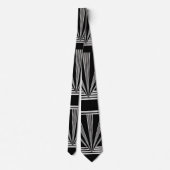 Cravate Art Déco Noir Argent 2 (Dos)