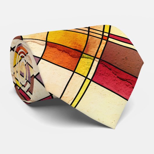 Cravate Art Déco Retro Grunge De Stijl En Verre La (Roulé)