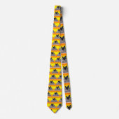 Cravate Art Dimensional Noir Fluffy Rooster (Devant)