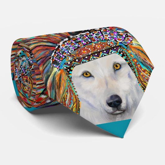 Cravate Art du Loup Blanc (Roulé)