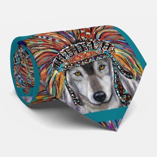 Cravate Art du Loup Gris (Roulé)