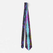 Cravate Art éclatant violet rose noir Art Abstrait (Dos)
