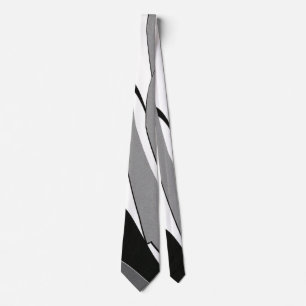 Cravate Art en forme noir et blanc