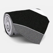 Cravate Art en forme noir et blanc (Roulé)