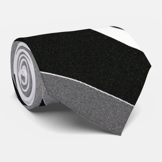 Cravate Art en forme noir et blanc (Roulé)