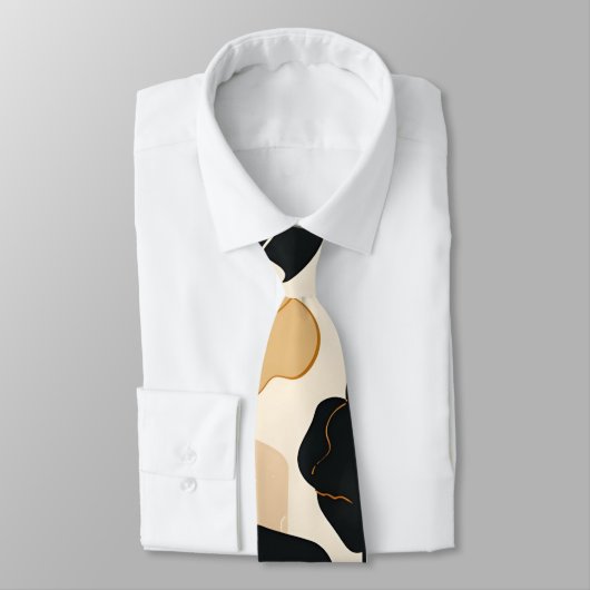 Cravate Art Floral Moderne Impression (Attaché)