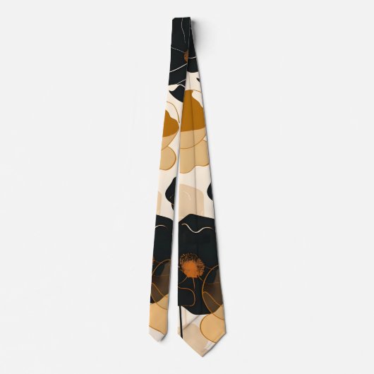 Cravate Art Floral Moderne Impression (Dos)
