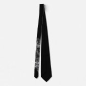 Cravate Art fluide abstrait monochrome noir (Dos)