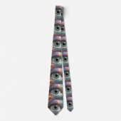 Cravate Art Fractal Blue Eyeball, (Devant)