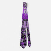 Cravate Art fractal monochrome violet (Devant)