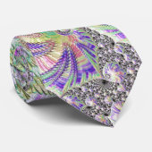 Cravate Art fractal psychédélique funky trippy (Roulé)