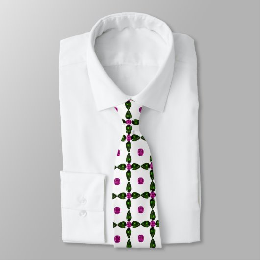 Cravate Art Gemstone, Vert Violet (Attaché)