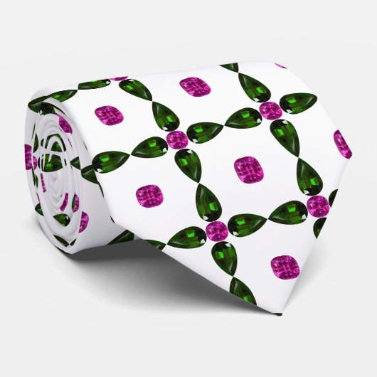 Cravate Art Gemstone, Vert Violet (Roulé)