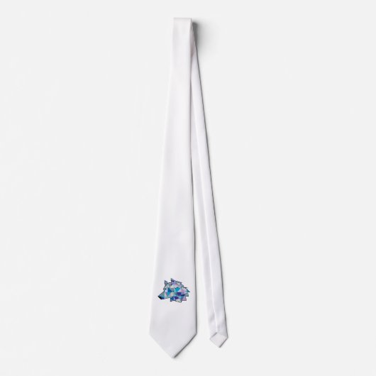 Cravate Art graphique original Wolf Head | Profil du visag (Devant)