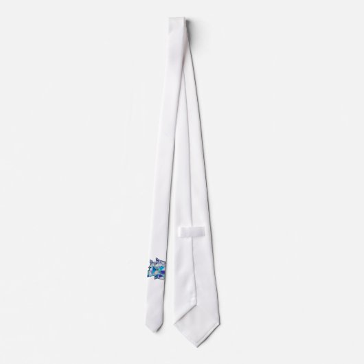 Cravate Art graphique original Wolf Head | Profil du visag (Dos)