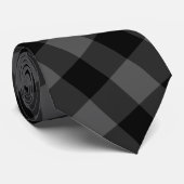 Cravate Art gris noir - Mode vérifiée (Roulé)