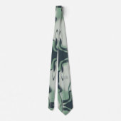 Cravate Art liquide vert clair et foncé sur gris (Dos)