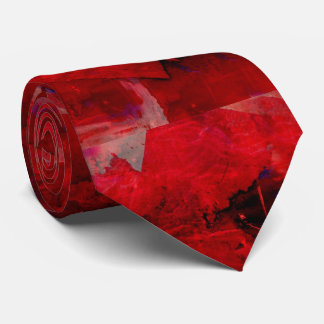 Cravate Art moderne de la peinture rouge Abstraite
