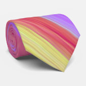 Cravate Art Moderne De Ligne Principalement Rose Étouffé (Roulé)