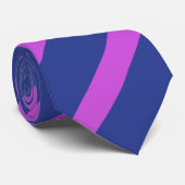 Cravate Art moderne Diagonal Grandes Bleu Rose (Roulé)