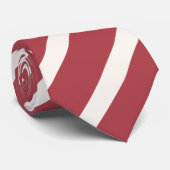 Cravate Art moderne Diagonal Stripes rose brillant Vanille (Roulé)