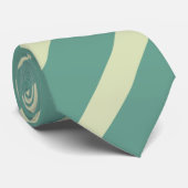 Cravate Art moderne Diagonal Stripes Turquoise Blé (Roulé)