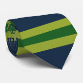 Cravate Art moderne Grandes horizontales Bleu Vert (Roulé)