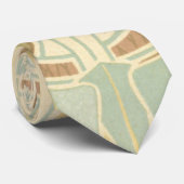 Cravate Art nouveau motif abstrait Art vintage (Roulé)