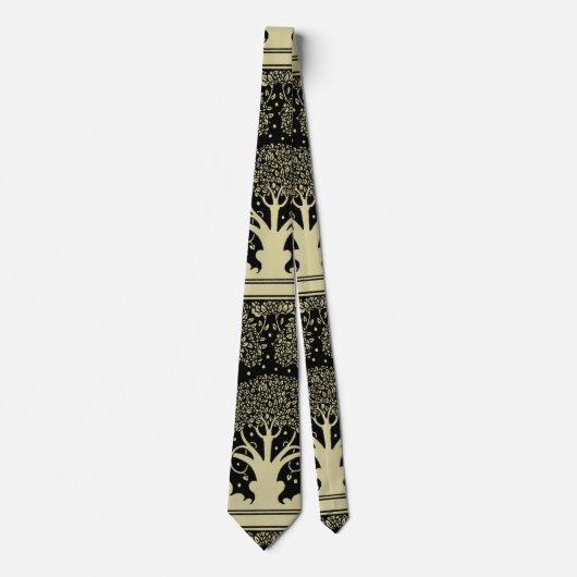 Cravate Art Nouveau Tree Beardsley Motif (Devant)