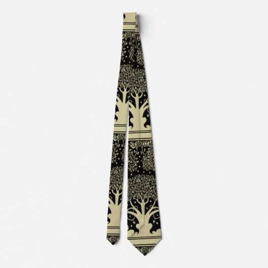 Cravate Art Nouveau Tree Beardsley Motif (Dos)
