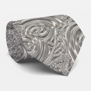 Cravate Art nouveau victorien élégant en argent