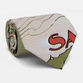 Cravate Art Nouveau vintage, Allongements Tandem Vélo (Roulé)