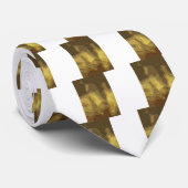 Cravate Art numérique Abstrait géométrique jaune Brown (Roulé)