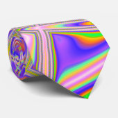 Cravate Art numérique fractal abstrait vibrant tripant gro (Roulé)