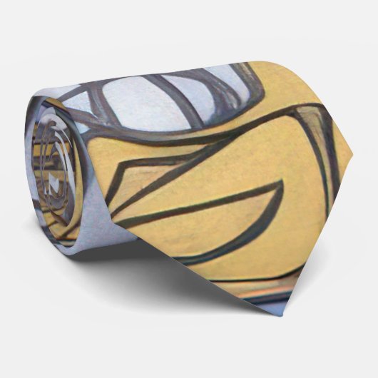 Cravate Art numérique, style Art nouveau (Roulé)