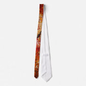 Cravate Art original Orange Rouge Abstrait moderne (Dos)