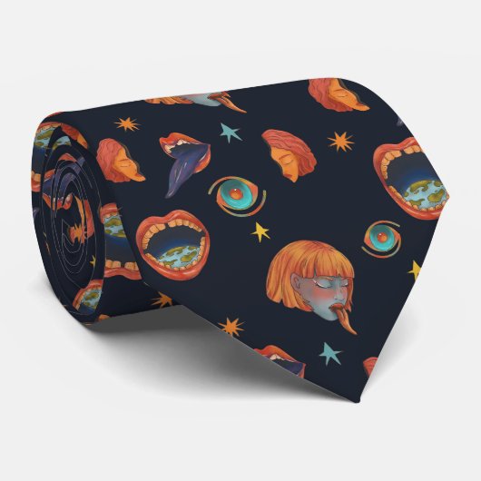 Cravate Art pop fou (Roulé)