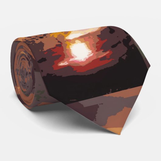 Cravate Art Reptile Alligator Abstrait (Roulé)