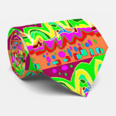 CRAVATE ART TYPE AUTOCHTONE ABSTRAIT (Roulé)
