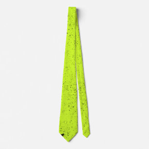 Cravate Art urbain néon fluide chartreuse en détresse