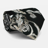 Cravate Art Vintage Floral asiatique (Roulé)