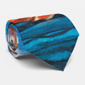 Cravate Arthur Dove, Nuages et Eau (Roulé)