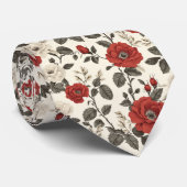 Cravate Artistic Christmas Gift For Boyfriend Rose Flower (Roulé)