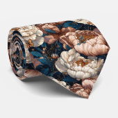 Cravate Artistic Christmas Gift For Husband Peonies Floral (Roulé)