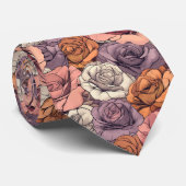 Cravate Artistic Dads Fathers Day Gifts Rose Flower (Roulé)