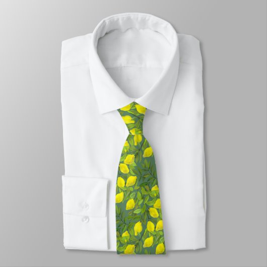 Cravate Artistic Lemon Tree Tie for Men (Attaché)