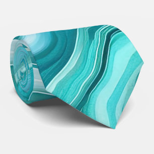 Cravate artistique Turquoise en effervescence