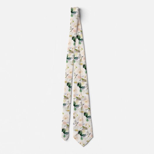 Cravate ArtsApp H2 Alabaster Cream Rose Mariage (Dos)