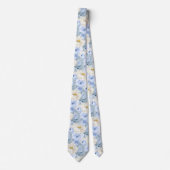 Cravate ArtsApp H2 Dusty Blue Rose Mariage (Devant)