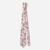 Cravate ArtsApp H2 Dusty Rose Roses Mariage (Devant)